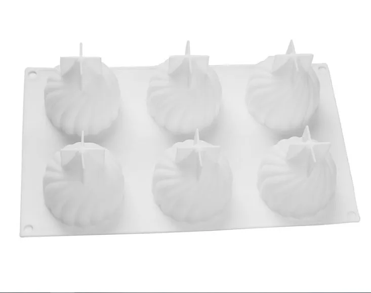 

Popular Cyclone Shape Silicone Mousse Cake Mold, White