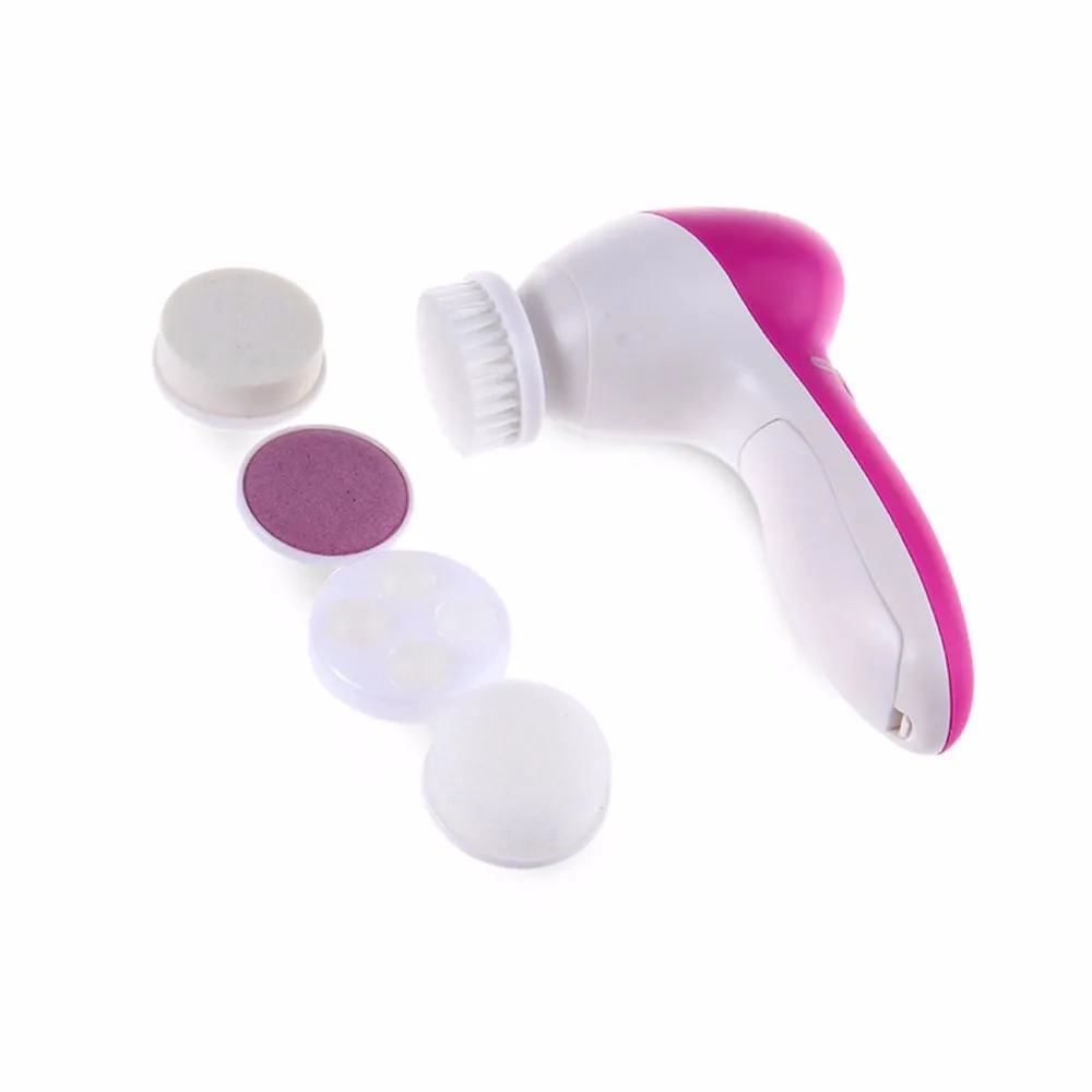 

Soft Brush Head 2 Speed Modes Face Scrubber Gentle Exfoliating Removing Deep Cleaning Face Brush Sonic Facial Cleansing Brush, Pink