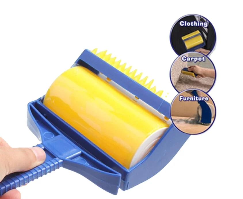

Roller Cepillos Furminator Para Mascotas Removal Dog Comb Pet Remover Lint Cat Hair Brush, Yellow&blue
