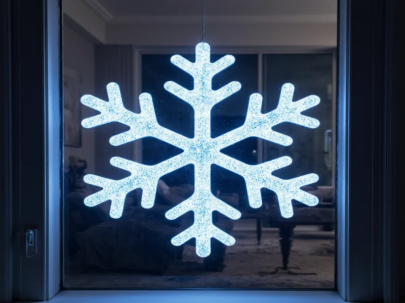 Eco-friendly snowflake display on window