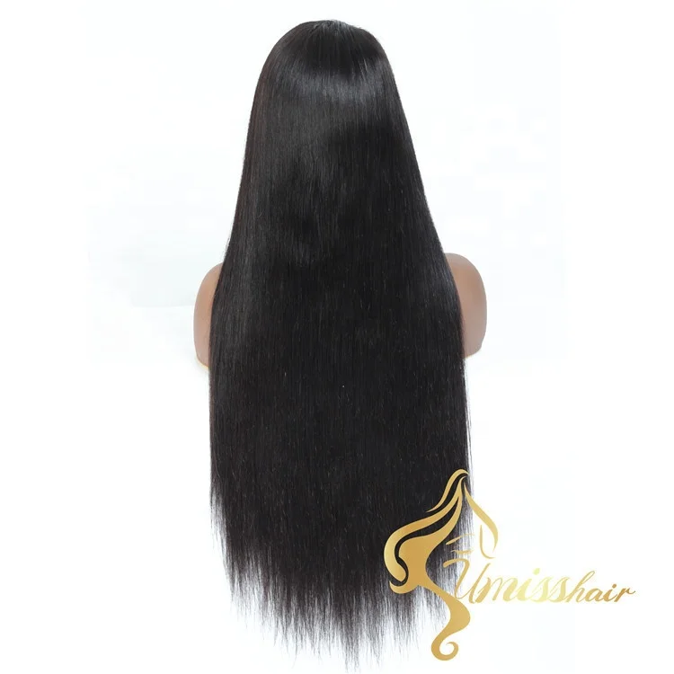 100% Human Hair Wigs For Black Women Straight Silk Full Lace Wig With Transparent Lace Wig 10A03.jpg