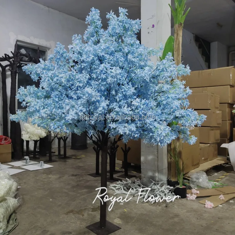Wedding Decoration Cherry Tree Blue White pink Color Customized Size Artificial Cherry Blossoms Trees
