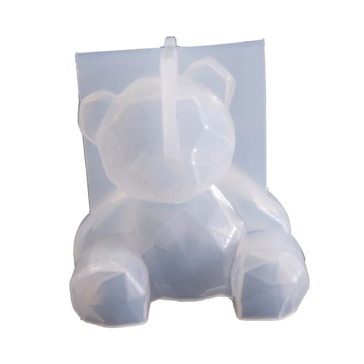 

Geometric bear cake mold baking tool, Pink/yellow/purple/green