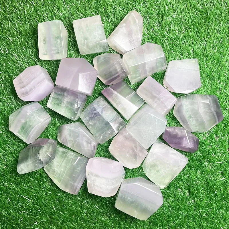 

Wholesale Good Quality Fluorite Freeform Specimen Natural Rainbow Fluorite Quartz Crystal Carvings Freeform