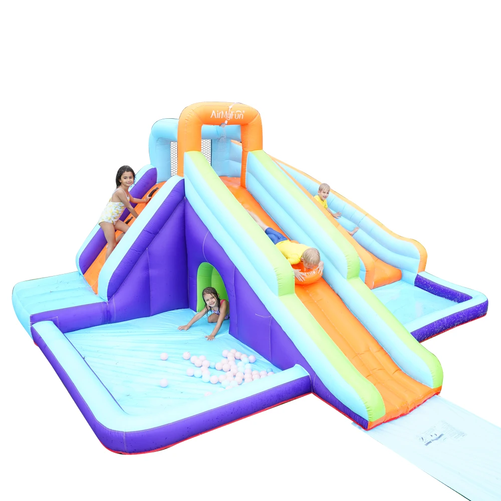 

Airmyfun Outdoor Games Toy Funny Play House Backyard Bounce House Inflatable Water Slide For Kids, Colorful