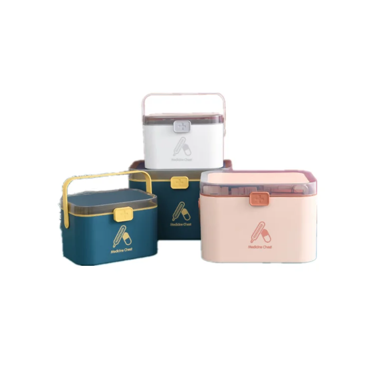

Household Multi Layers Portable Large Plastic Medical Kit Storage Boxes ZGJ-0184