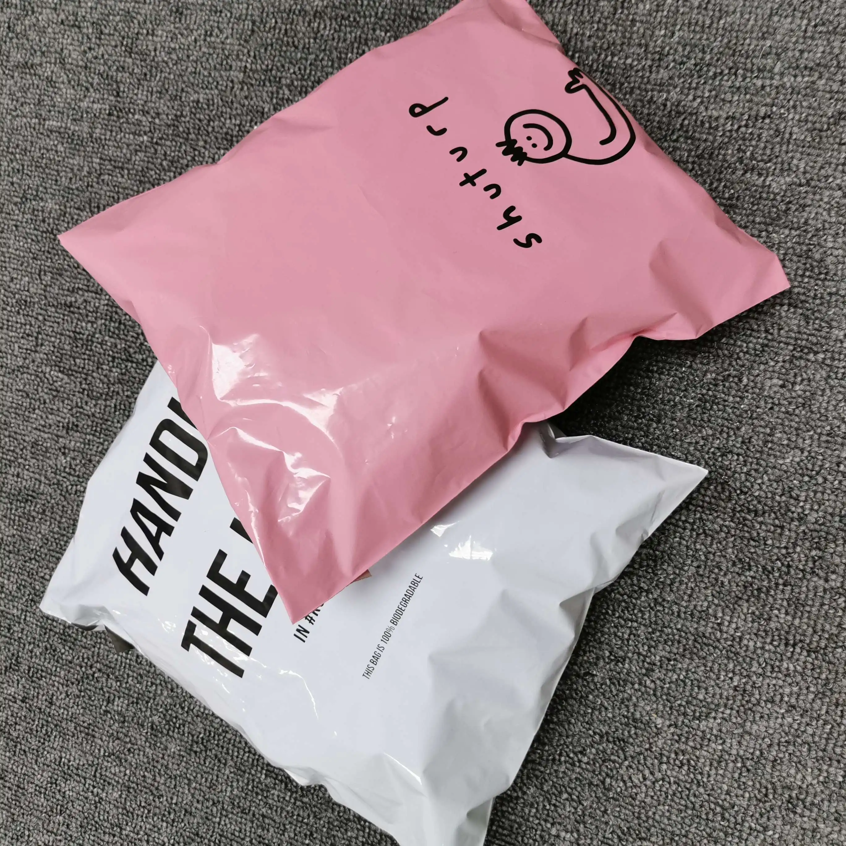 

Manufacturer biodegradable bags custom made extra large eco friendly envelope wholesale pink corn starch poly mailer bag