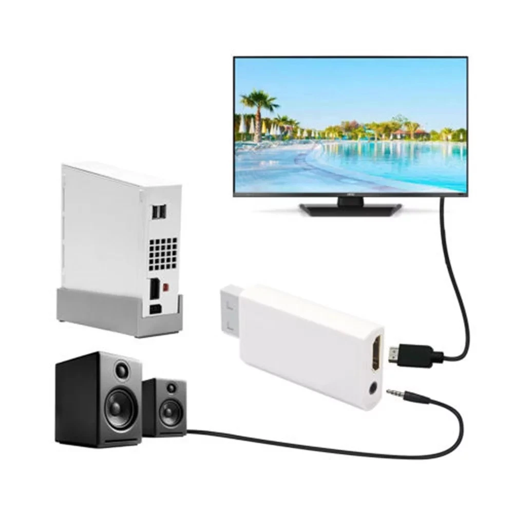 

For Wiies 2 Adapter Wiies To HD Converter 1080P USB Audio Cable Adapter For HDTV Wiies Converter Adapter
