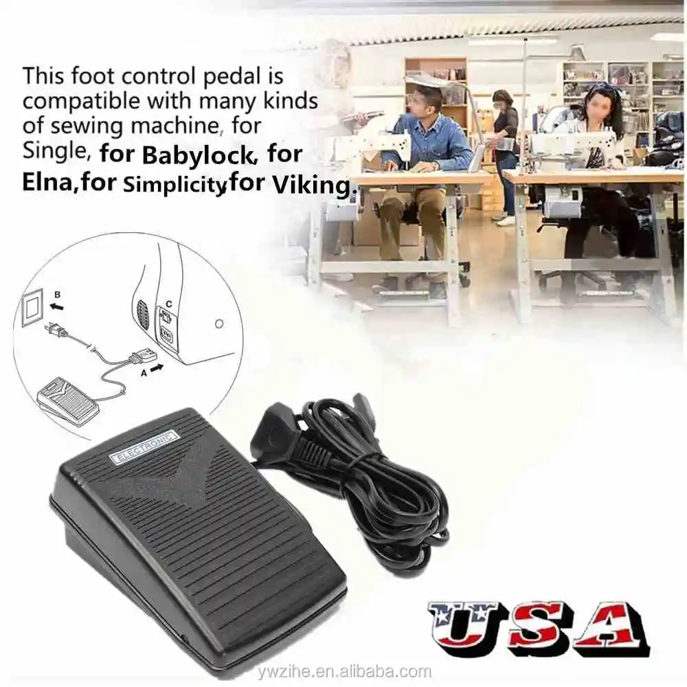 Home Sewing Machine Foot Control Pedal W Cord For Singer 4411 4423