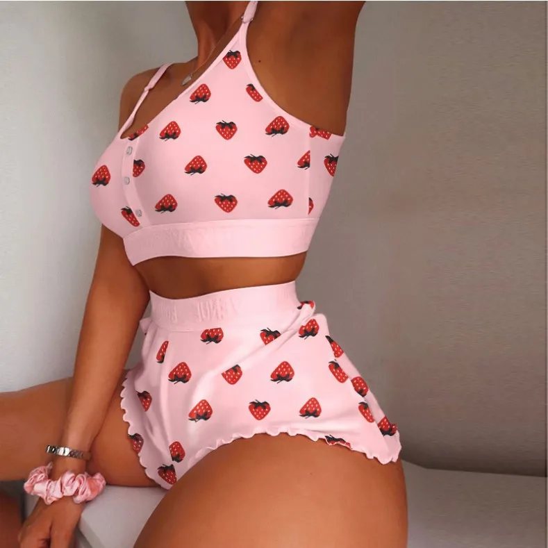 

sfy2008 new design young girl's sexy homewear pajamas suit sleeveless tops high waist shorts suit womens sexy underwear