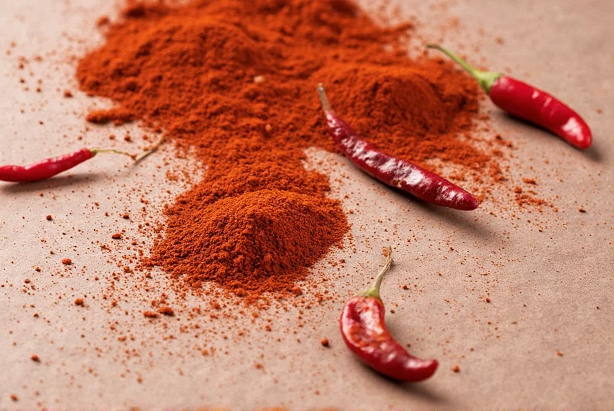 Scoville scale chart showing different chili powder heat levels