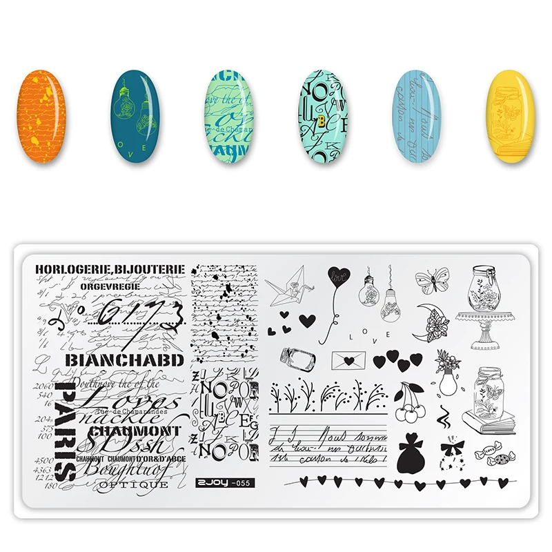 

Nail Stamping Plates Leaf Flowers Butterfly Dog Nail Art Stamp Templates Stencils Design Polish Manicure Tools