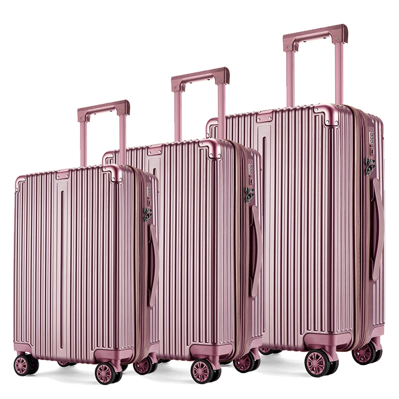 

Wholesale Fashionable 20 Inches Business Pilot Cabin Trolley Luggage Pilot 3 pcs Zipper Trolley Luggage Sets, Red or customized color