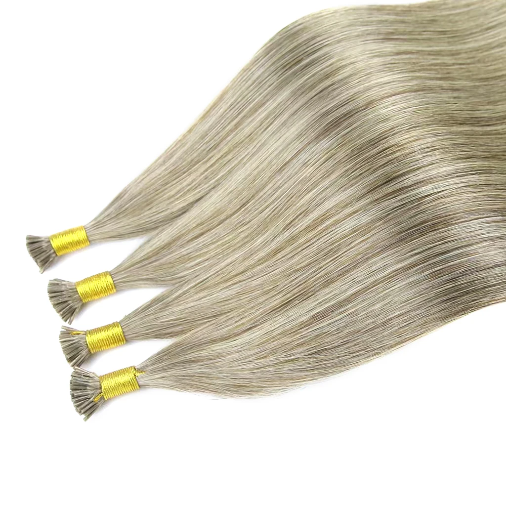 Nano Keratin Hair Extensions 100 Natural I Tip Human Color Brazilian Remy