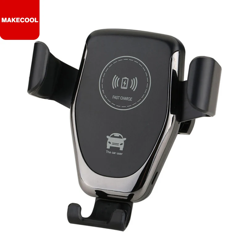 

Car mount phone holder car gravity wireless charger, Black white