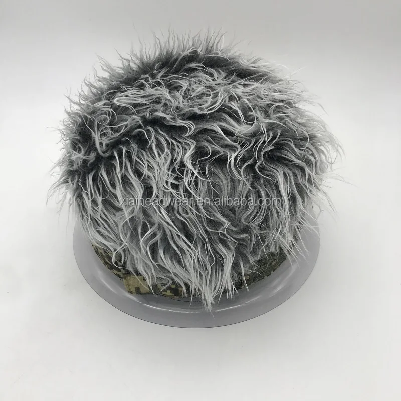 Novelty Fake Hair Visor Sport Hat Wig Hair Funny Gift Sun Golf Baseball