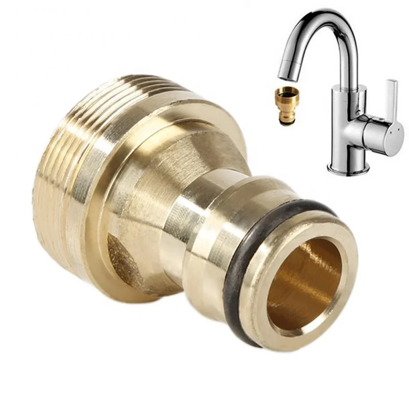 

Universal Hose Tap Kitchen Adapters Brass Faucet Tap Connector Mixer Hose Adaptor Pipe Fitting Garden Watering Tools, Golden