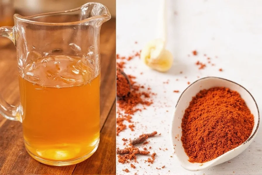 Glass of diluted cayenne pepper and apple cider vinegar mixture with lemon slice