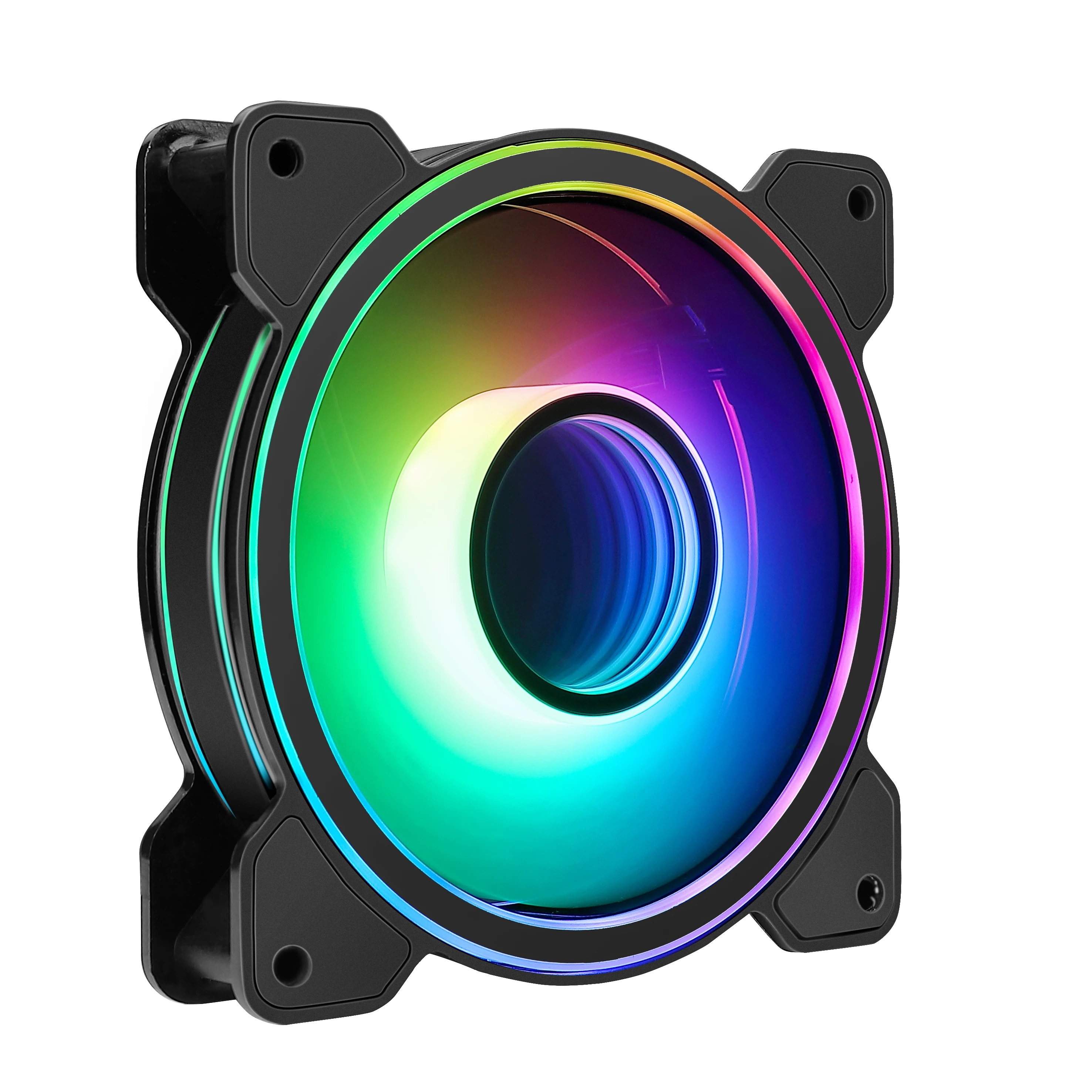 

Attractive latest 120mm rgb fan innovative pc fan with infinite mirror effect, Rainbow argb