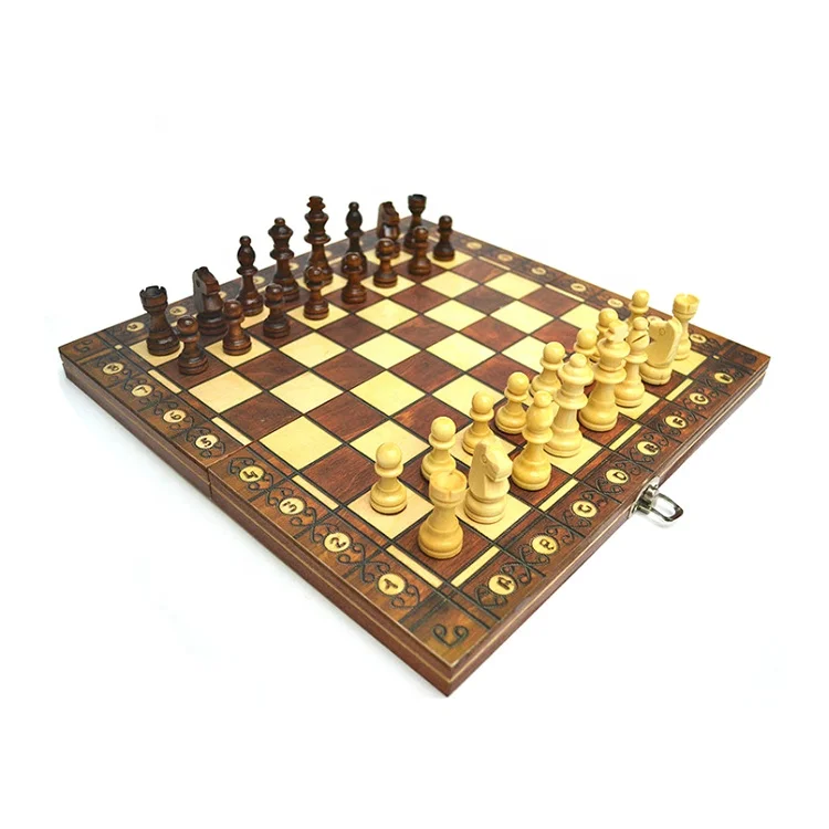 

High Quality Newest Classical Ancient Wood International Tournament Chess Set, Wood grain