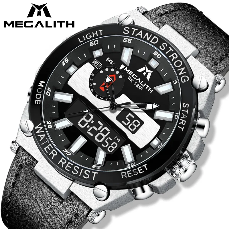 

Factory Price MEGALITH Hot Sale Custom Logo High Quality 3ATM Waterproof Quartz Watch New Original Design Watch Men Wristwatch