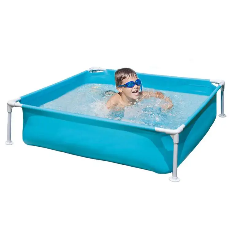 

Above Ground Swimming Pool Mini Portable Frame Pool with Drain Valve for Swimming Fishing