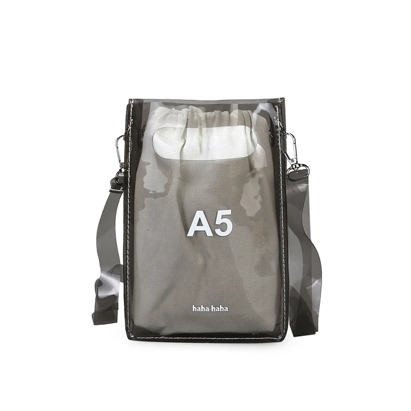 

Custom Summer Beach Traveling Waterproof Clear PVC Candy Color Girls 2 Sets Sling Shoulder Cross Body Chest Bag, Customized