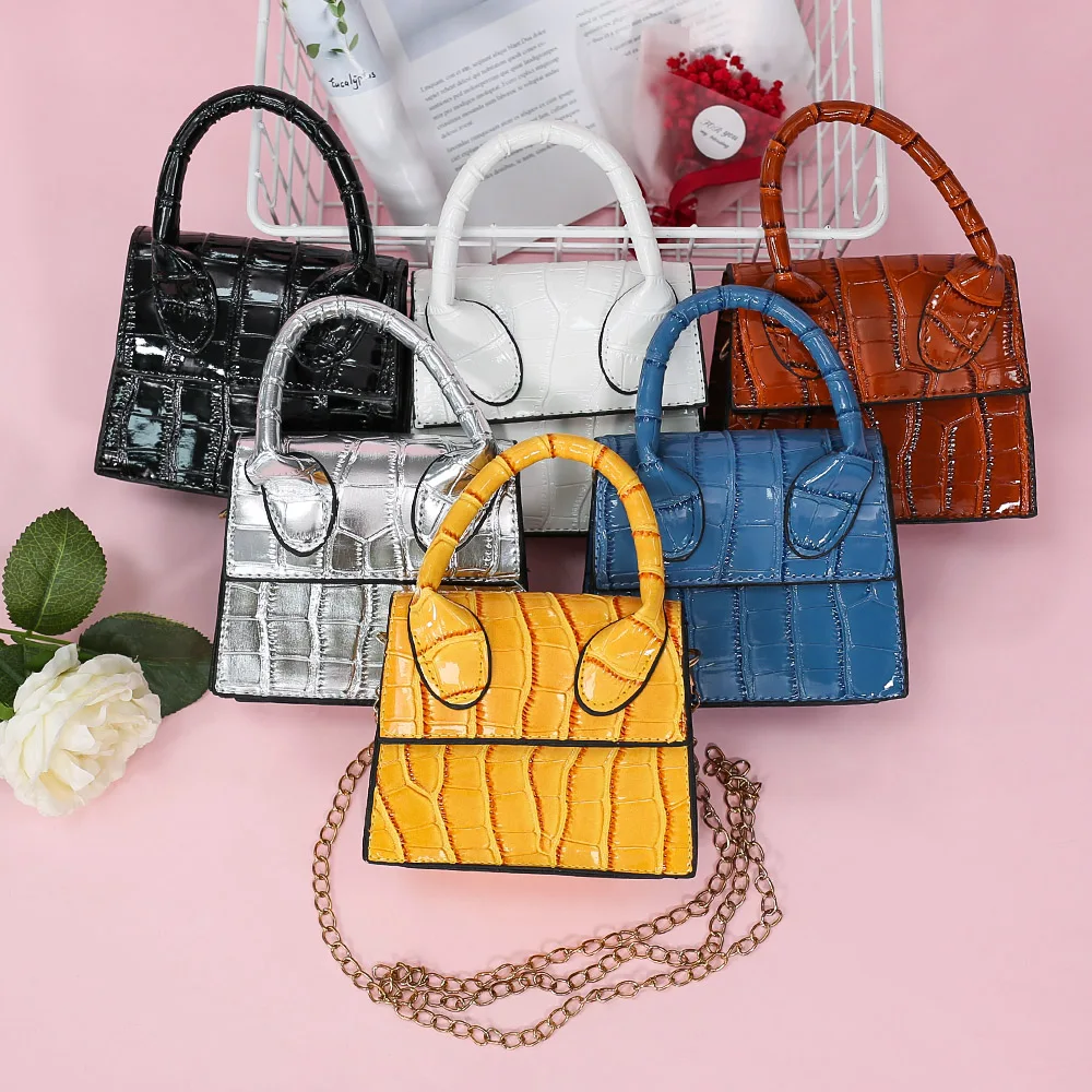 

Ins Ladies Handbag Bag 2022 New Style Personality Mini Crossbody Crocodile Pattern Fashion Shoulder Shape Women Hand Bag, 6 colors