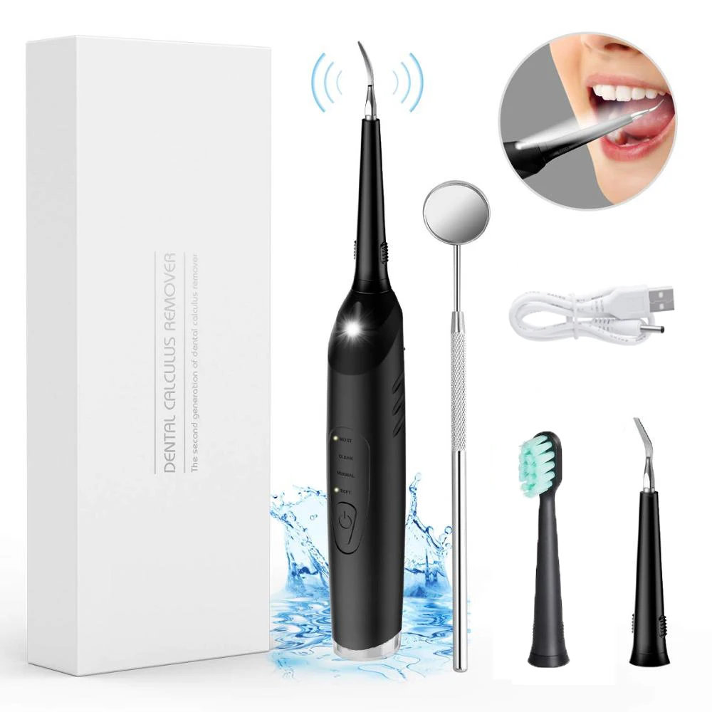 

Hottest selling dental calculus remover electric oral calculus plague remover tooth stains dental kits for teeth cleaning, Blue/pink