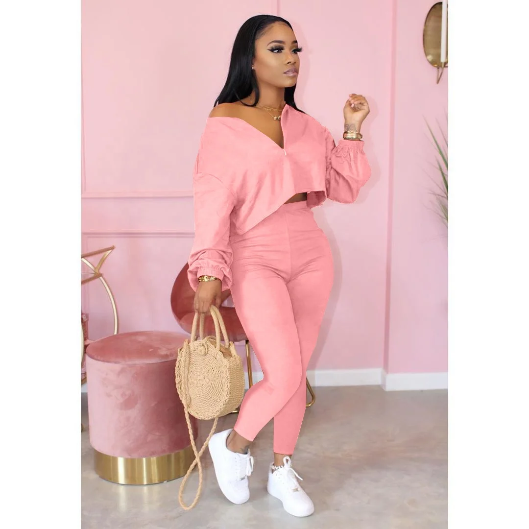 

Summer lady Sexy temperament women's collage knitted fashion casual suit Women Clothing silk two piece pants set, Picture
