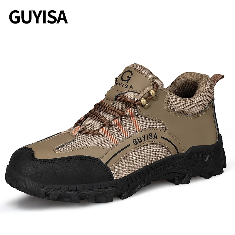 

GUYISA Factory direct sale safety shoes waterproof microfiber leather wear-resistant rubber sole steel toe safety work shoes