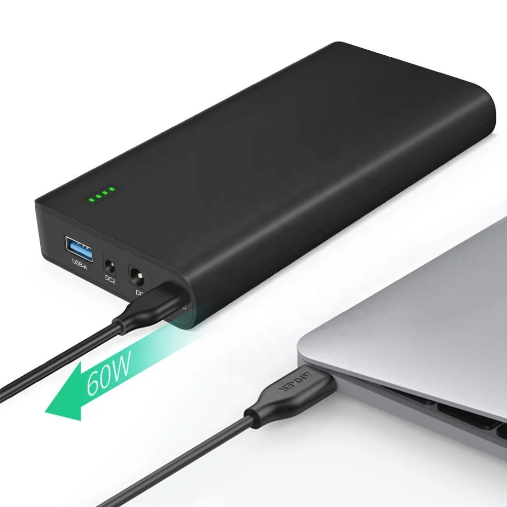 

TalentCell Lithium Ion Battery Pack Rechargeable 17500mAh 64.75Wh Portable Laptop Powerbank With USB-C, Black