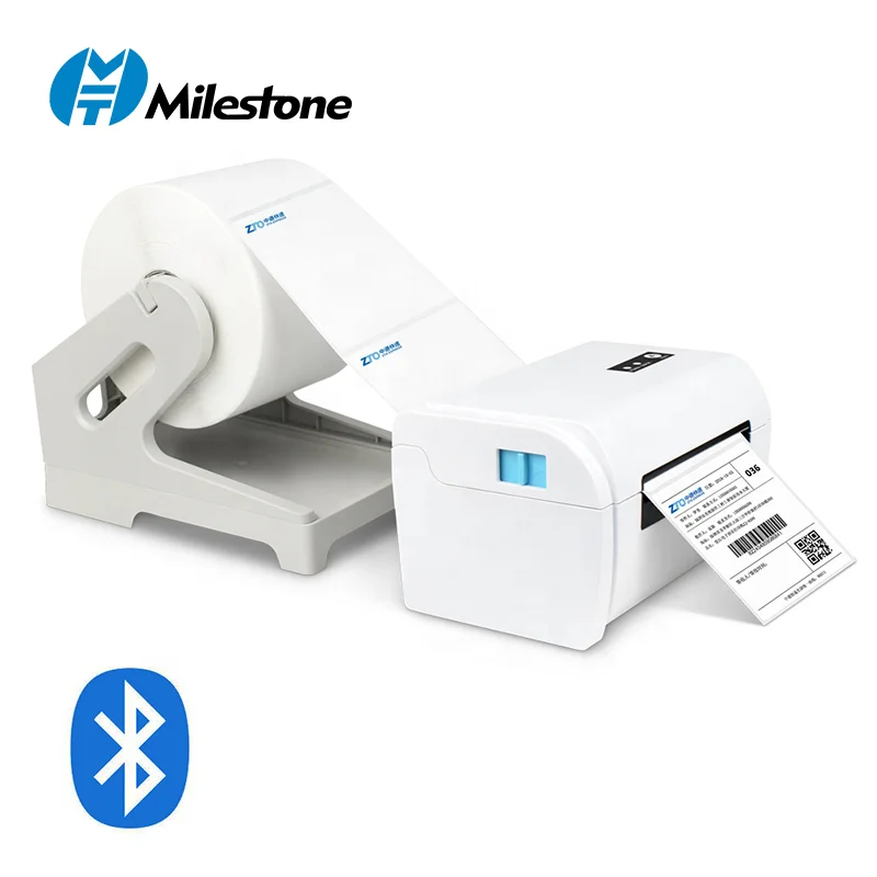 

4 x 6 thermal label printer with lan blue tooth usb port Milestone P19L P20L 4 X 4 inch shipping adhesive label printer