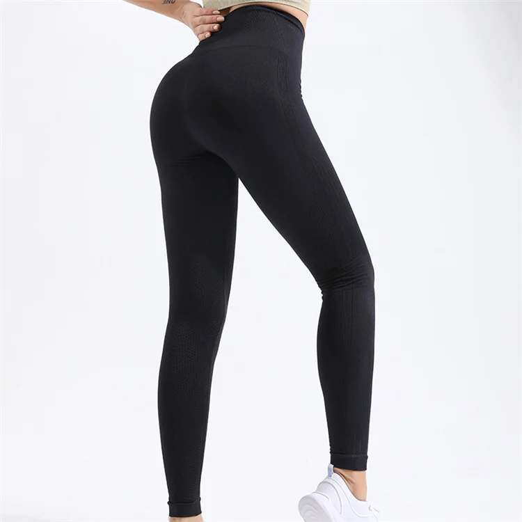 

Custom logo hip lifting seamless leggings elastic exercise high elastic yoga pants gym workout pants for women