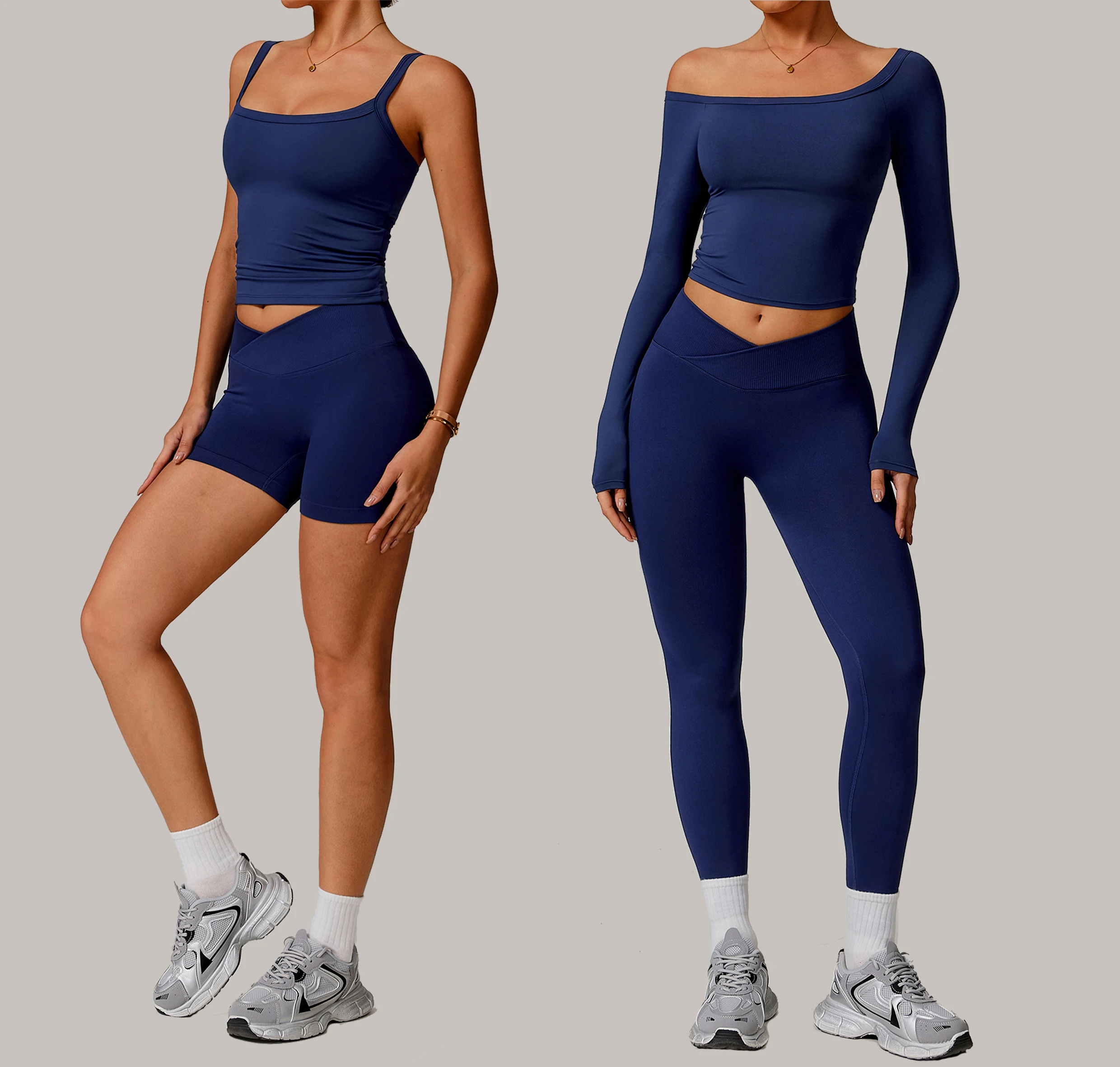 High Waisted Sports Tank Top & Shorts Gym Yoga Set
