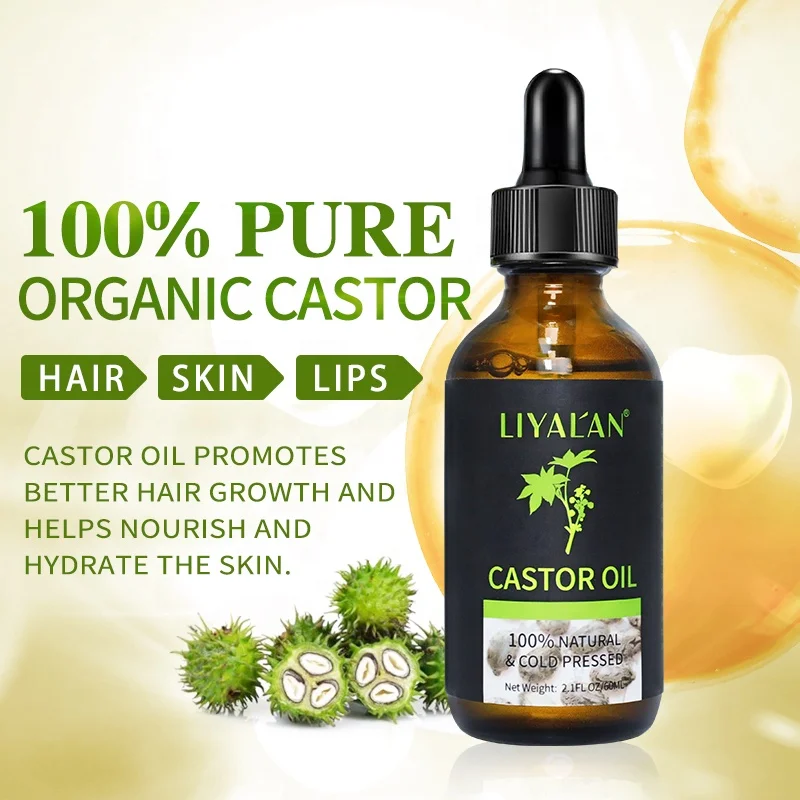 

Dropshipping Hair Care Eyelashes Eyebrows Hair Growth 100% Pure Organic Jamaican Black Cold Pressed Castor Oil