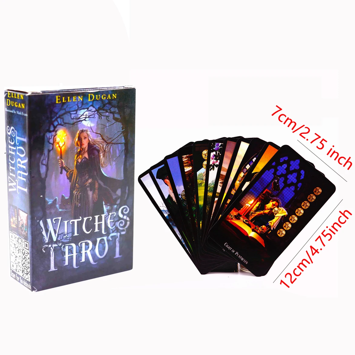 

12*7 cm original size witch tarot cards With English Booklet Instructions divination for fortune games