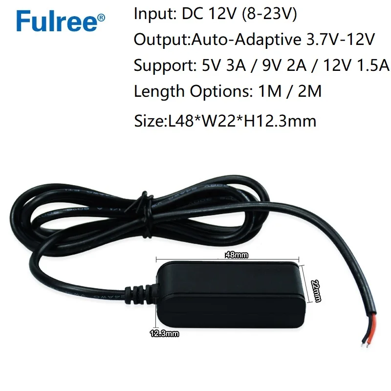 Quick Charge QC3.0 Car Phone Charger 12V to 5V 6V 3A 9V 2A 12V 1.5A DC-DC Step-down Power Converter Type A Female USB Output