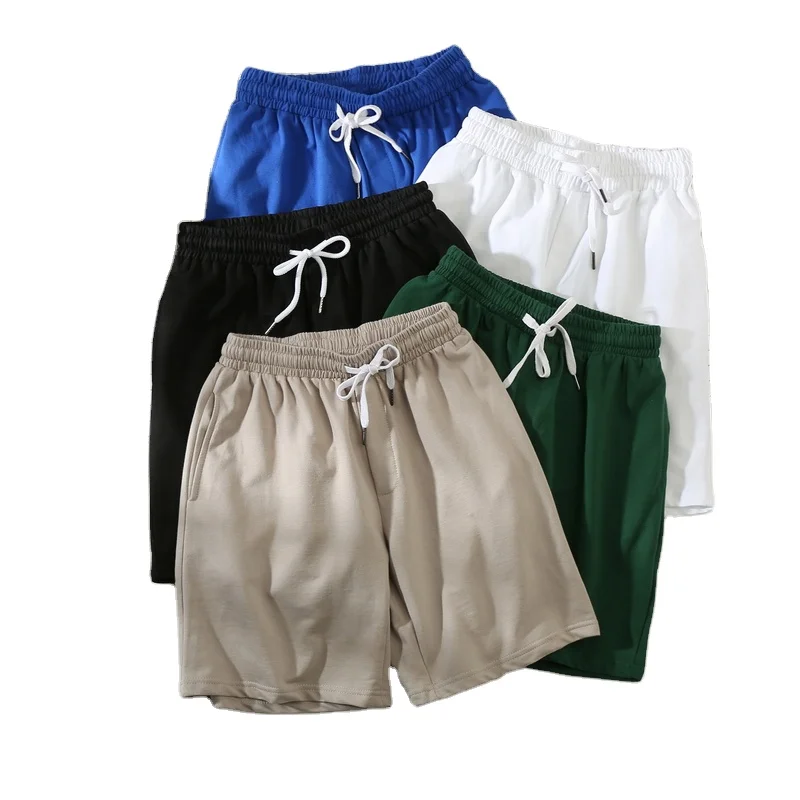 

Wholesale custom LOGO embroidery printing men's summer short pants loose casual short pants solid color sports pants