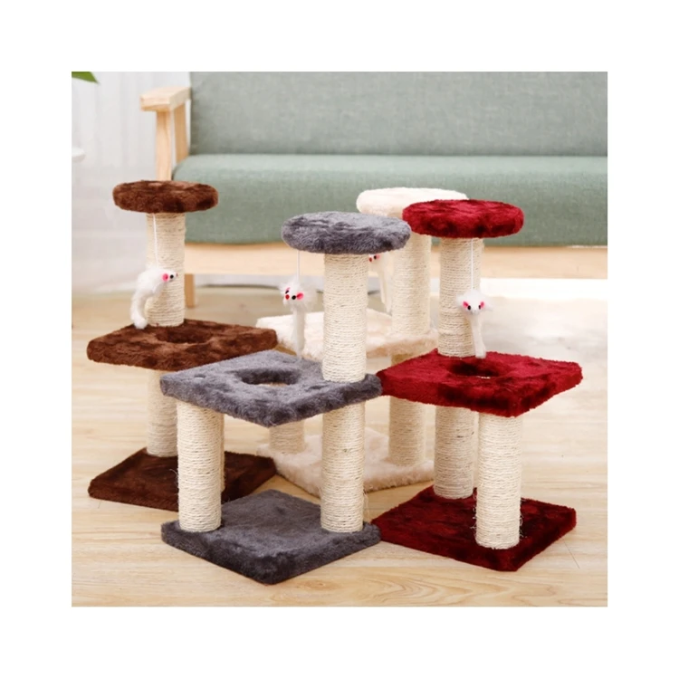 

Hot New Products Sisal Cat Climbing Frame Three Tier Medium Cat Jumping Platform Cat Toy