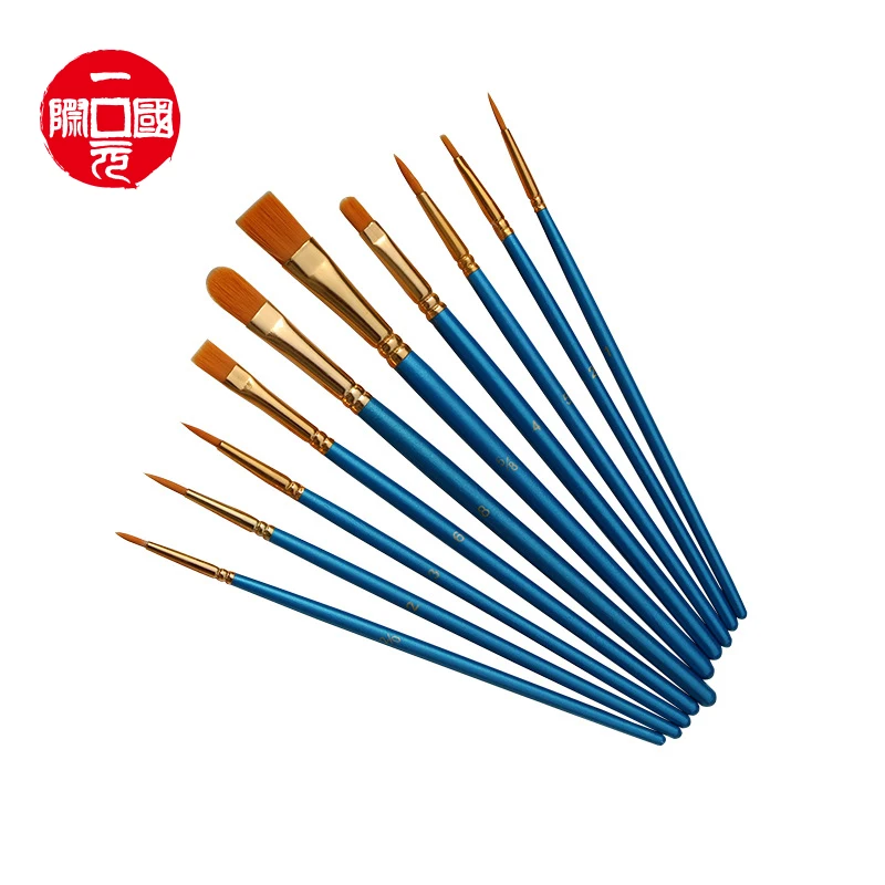 

professional 10pcs set acrylic art watercolor paint brush pen set