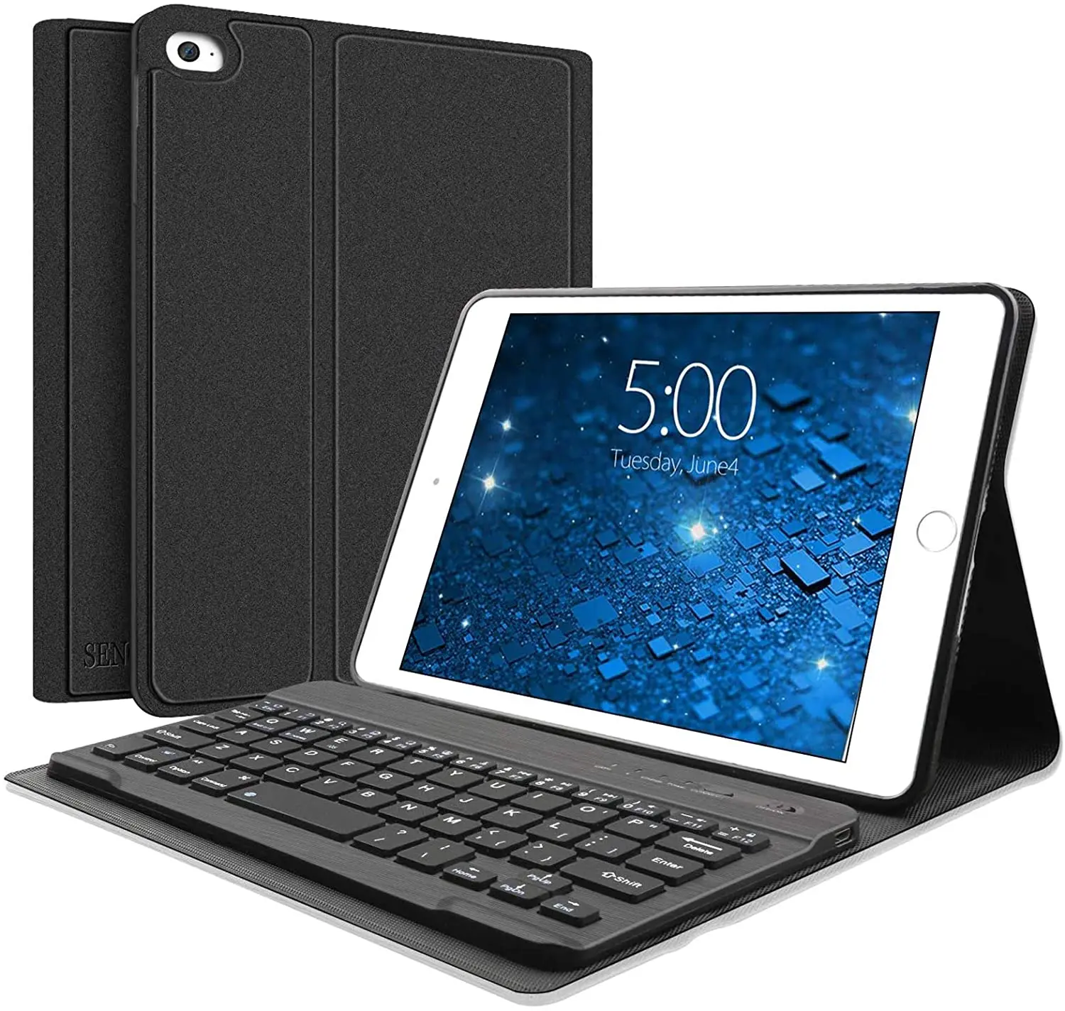 

Keyboard Case  Detachable PU cover with Pencil Holder Portable Case