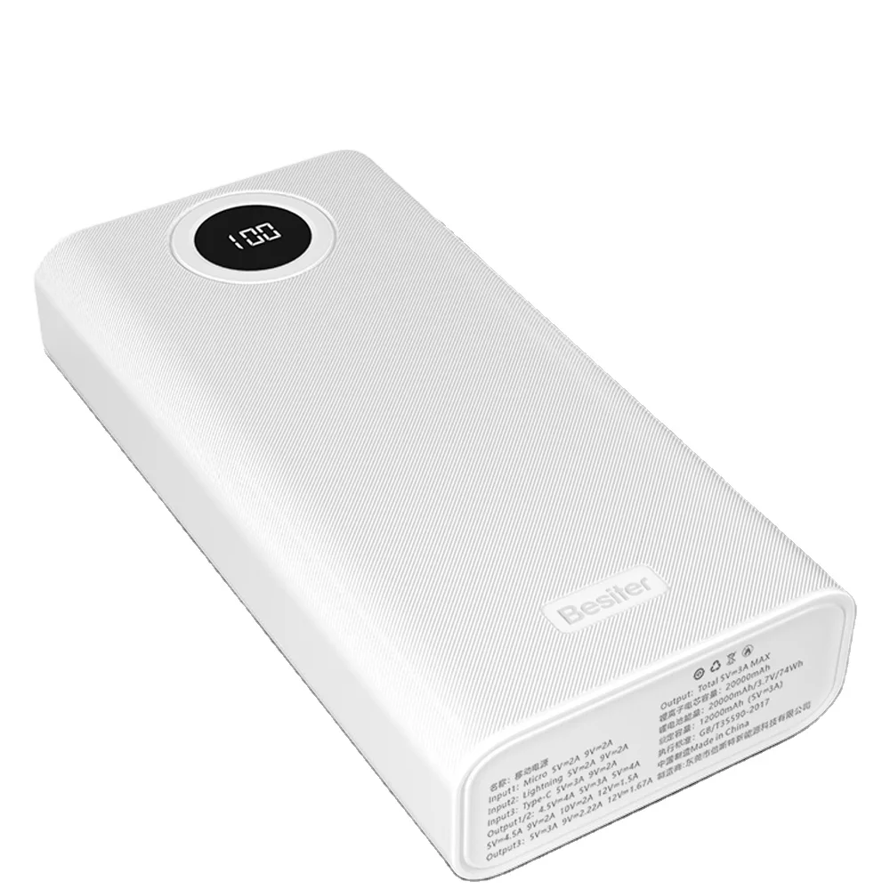 

power bank Mini double USB travel power bank 10000mAh portable charger powerbank with digital power display made in factory, Customzied