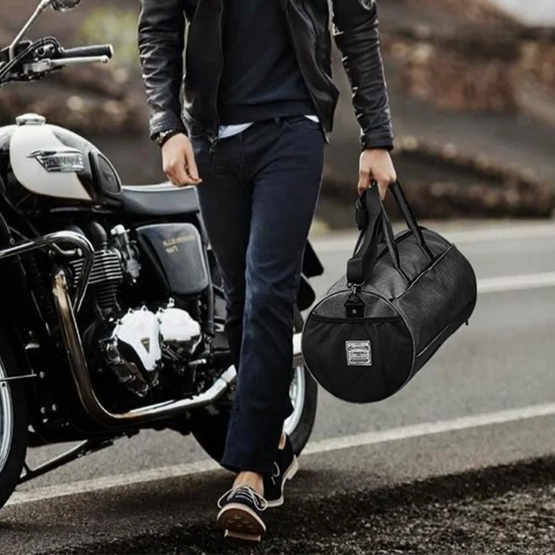 
Fitness Sports Training Bags Custom Logo Men Gym Bag Waterproof Travel With Shoe Compartment Gray/Black CF1698 