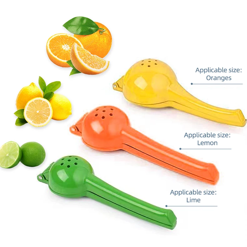 

Kitchen Accessories Manual Hand Lemon Squeezer Juicer Orange Citrus Press Juice Fruit Lime Cooking Tool, Yellow + green+red