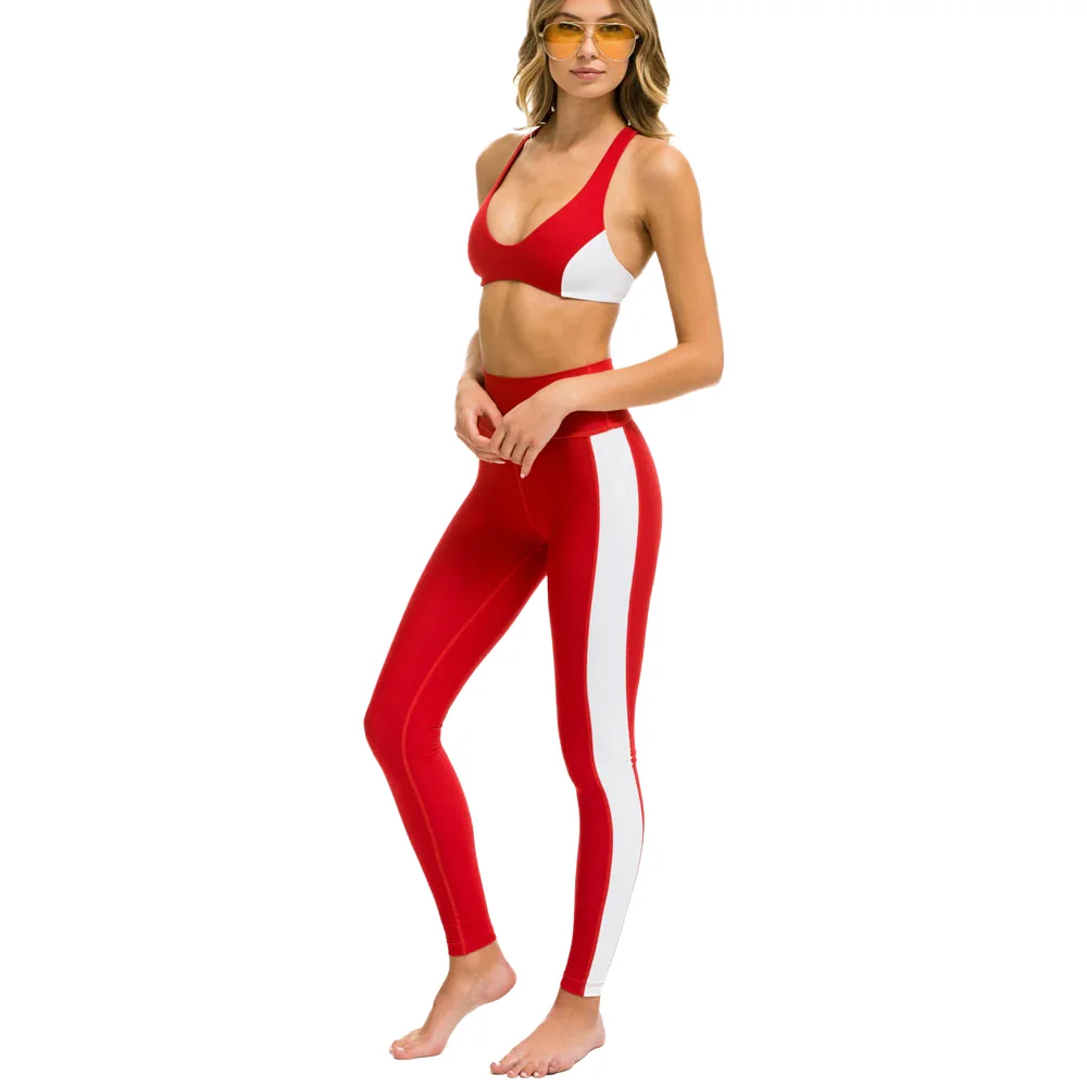 High-Waisted Full Length弹力Yoga Pants