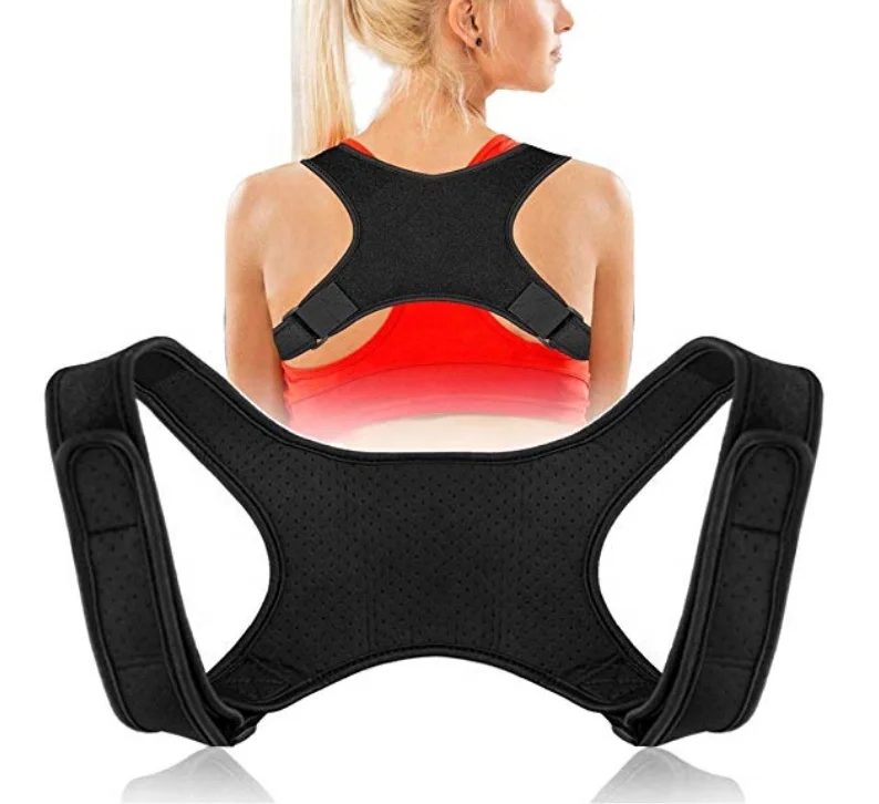 

2021 new products back posture corrector pads corrector de postura support exercises to improve posture, Black