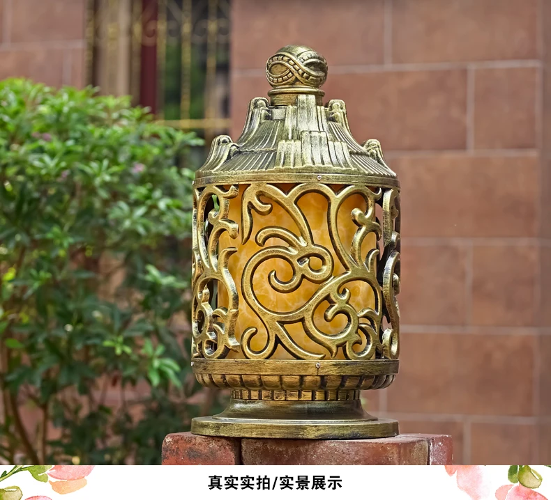 main gate pillar light outdoor pedestal lantern decorative garden house fence garden post lights