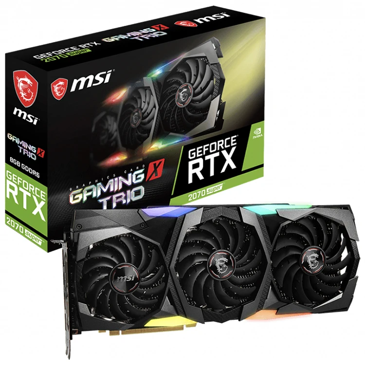 

MSI NVIDIA GeForce RTX 2070 SUPER GAMING X TRIO 8G Graphics Card Support Ray Tracing with High Performance