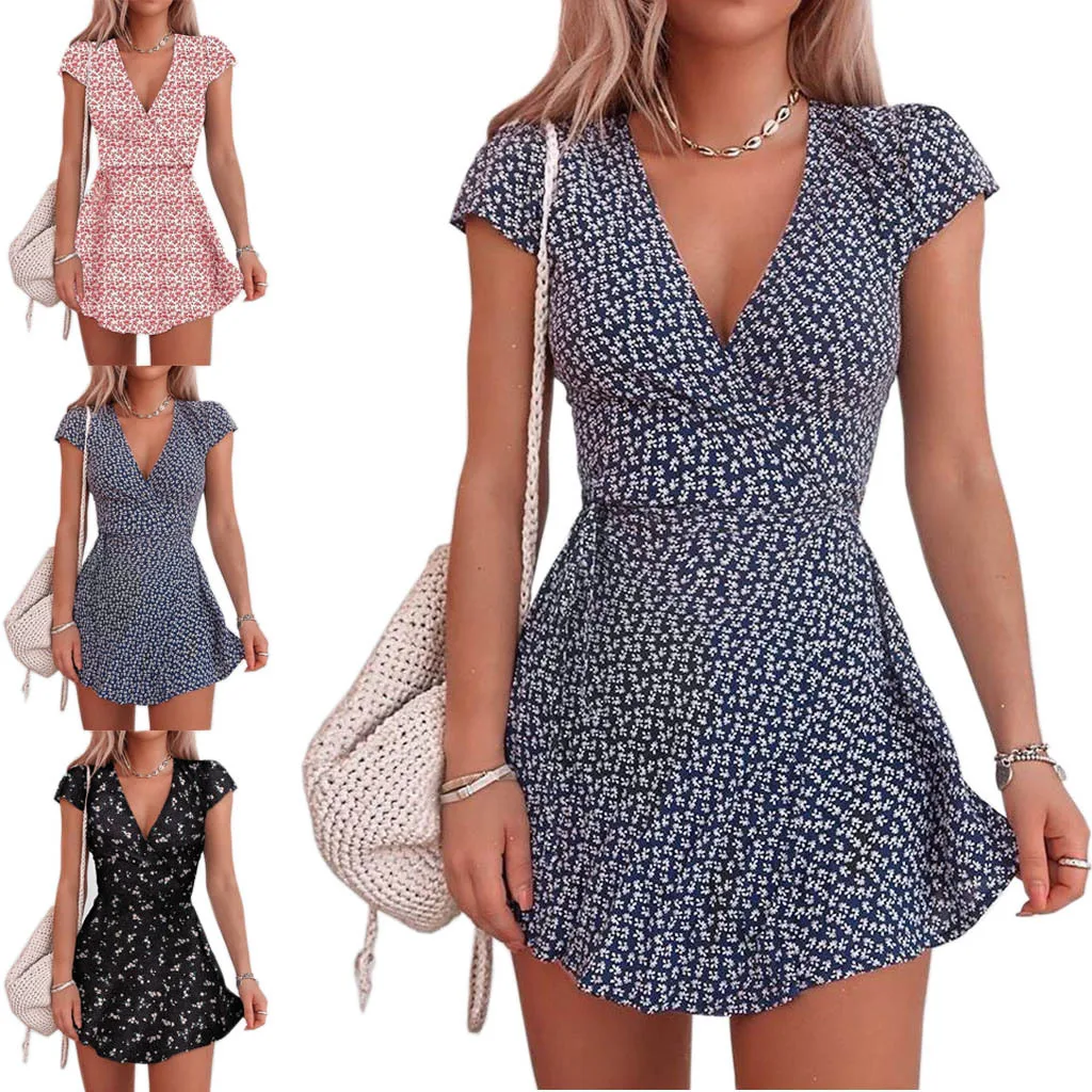 

New mini skirt Short Sleeve Dress sexy party girl mini dress, Picture color